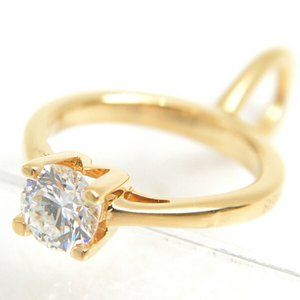 Harry Winston Pendant Women's HW Ring Diamond Charm Yellow Gold HARRY WINSTON